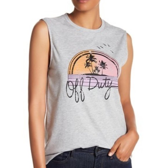 Rebecca Minkoff Off Duty Graphic Muscle Tank NWT - Picture 1 of 6